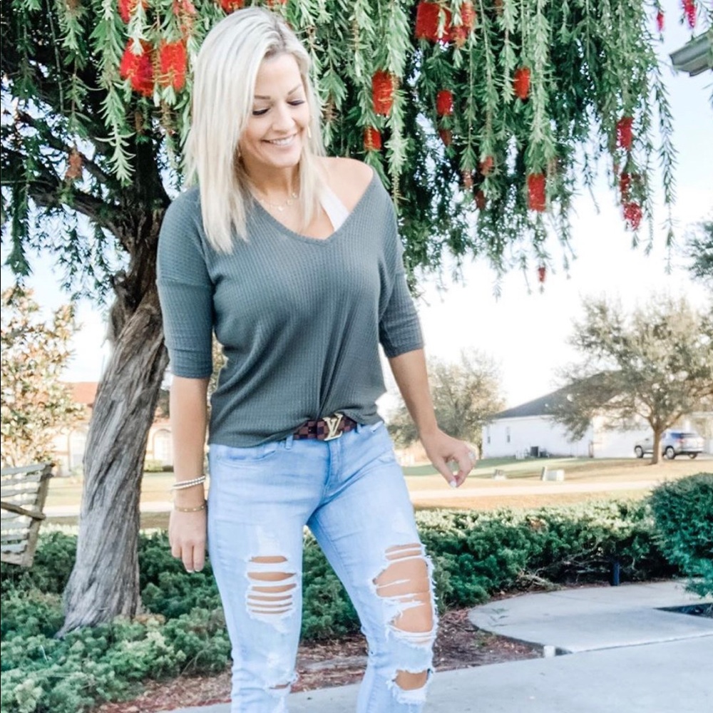 Express Waffle Knit Top